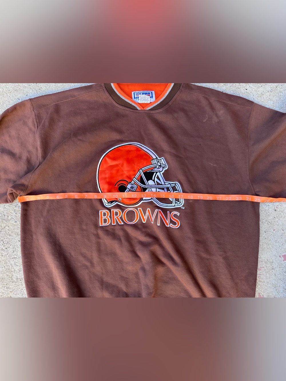 Vintage 90s Starter Pro Line Cleveland Browns Sweatshirt Mens XL Crewneck Brown - Picture 10 of 12